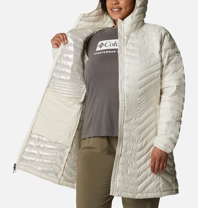 Women's Columbia Powder Lite Mid Jackets Cream | Plus Size CA-J58L0